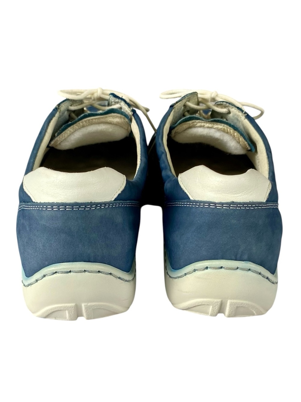 WALDLAUFER Jasmine Henni Shoe Sneakers Suede Blue White Women Size 6 - Picture 5 of 11